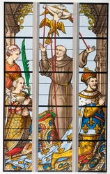 Le roi François de France et sa femme Éléonore priant, d